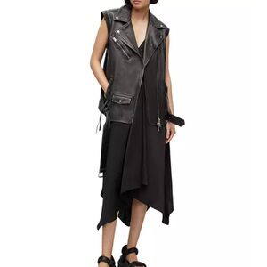 Black Sleeveless Jacket by All Saints